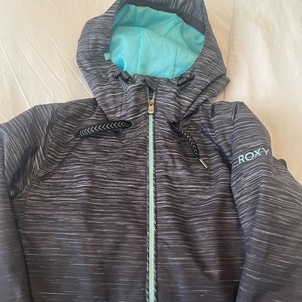Ski set  - Roxy jacket Black and Aqua and Firefly ski pants
